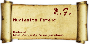 Murlasits Ferenc névjegykártya