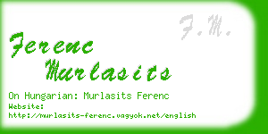 ferenc murlasits business card